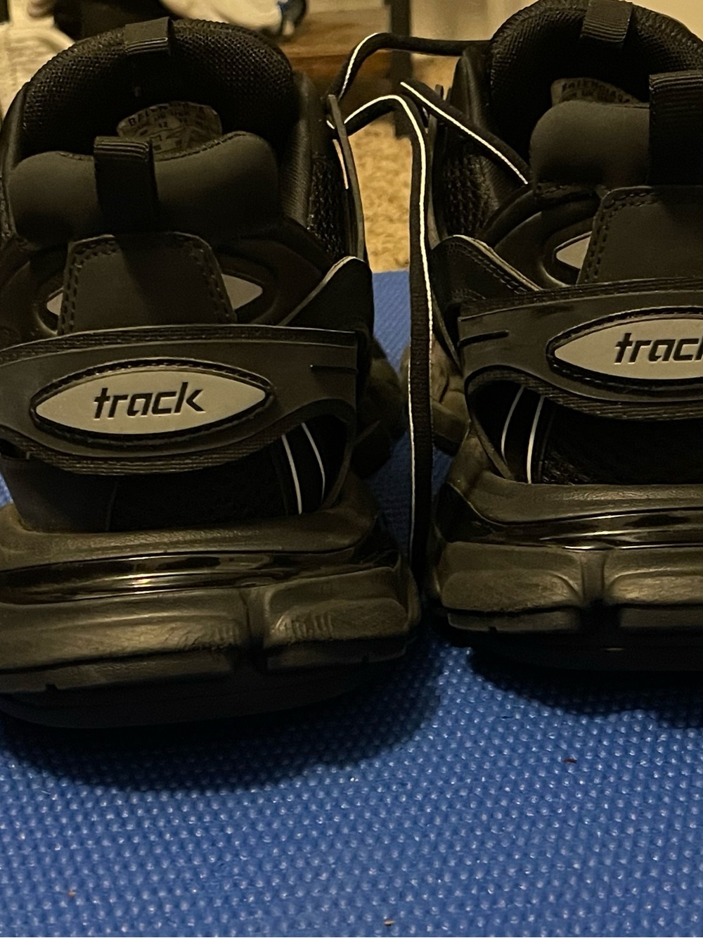 Balenciaga Black Men's Track Sneakers with Reflective Laces - Picture 8 of 9